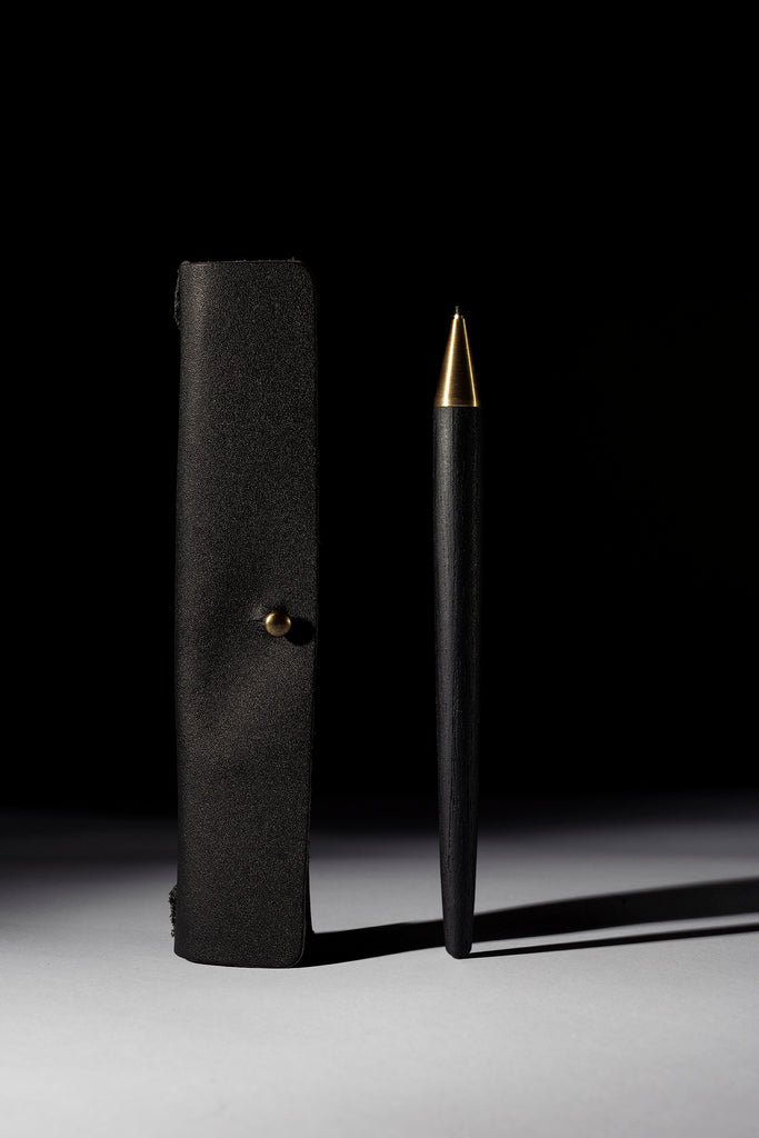 BALLPOINT PEN BLACK & BRASS